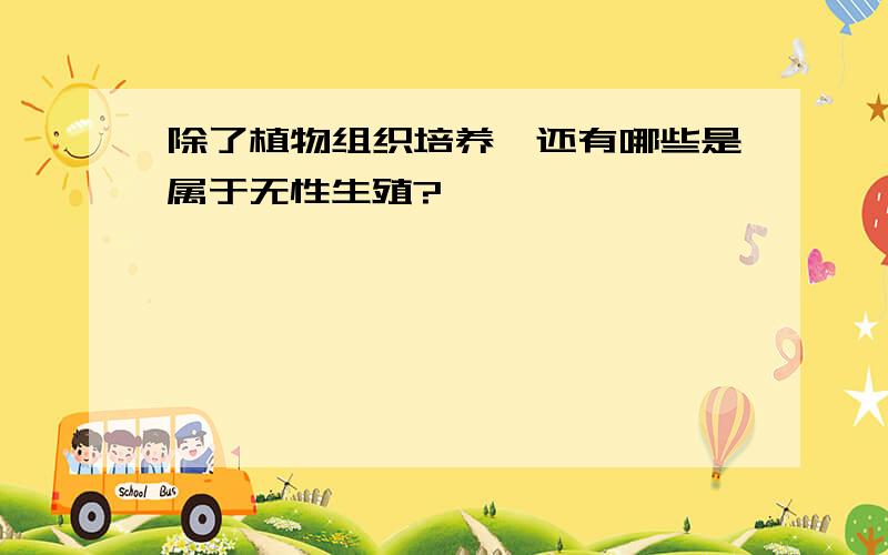 除了植物组织培养,还有哪些是属于无性生殖?