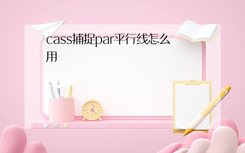 cass捕捉par平行线怎么用