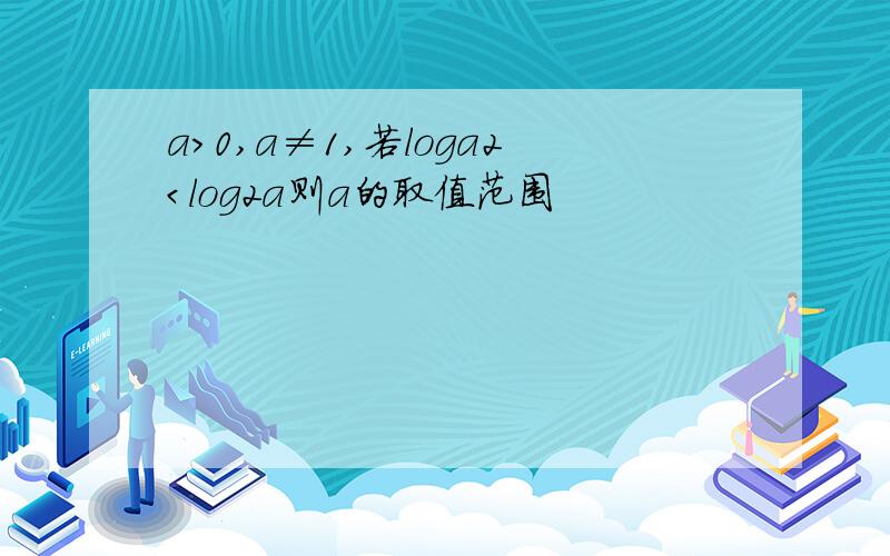 a＞0,a≠1,若loga2＜log2a则a的取值范围