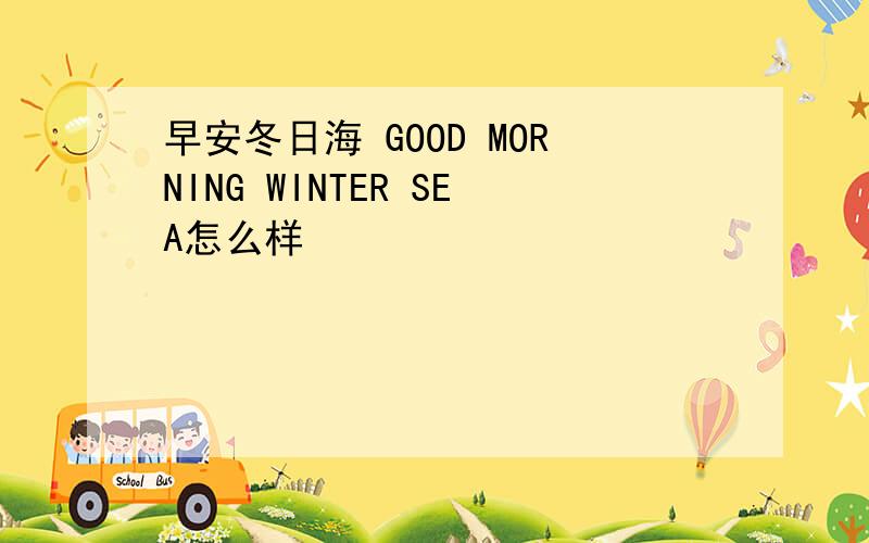 早安冬日海 GOOD MORNING WINTER SEA怎么样