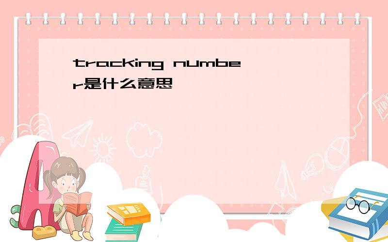 tracking number是什么意思