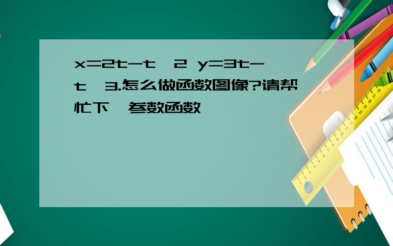 x=2t-t^2 y=3t-t^3.怎么做函数图像?请帮忙下,参数函数