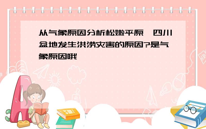 从气象原因分析松嫩平原、四川盆地发生洪涝灾害的原因?是气象原因哦