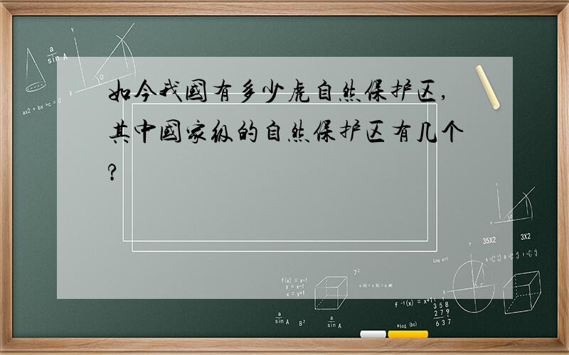 如今我国有多少虎自然保护区,其中国家级的自然保护区有几个?