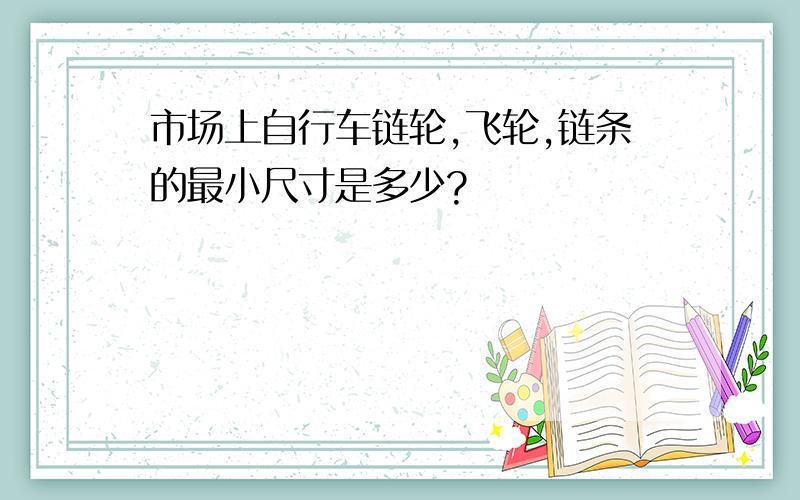 市场上自行车链轮,飞轮,链条的最小尺寸是多少?