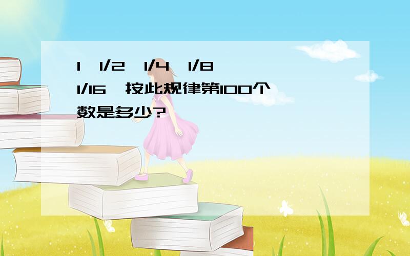 1,1/2,1/4,1/8,1/16,按此规律第100个数是多少?