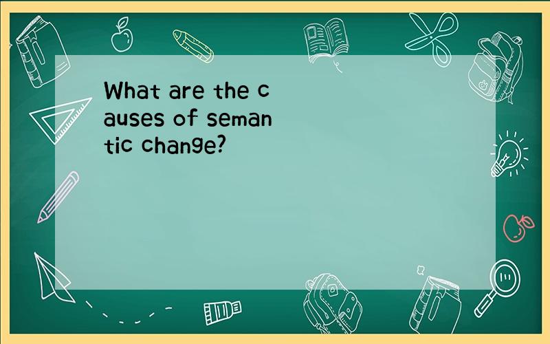 What are the causes of semantic change?