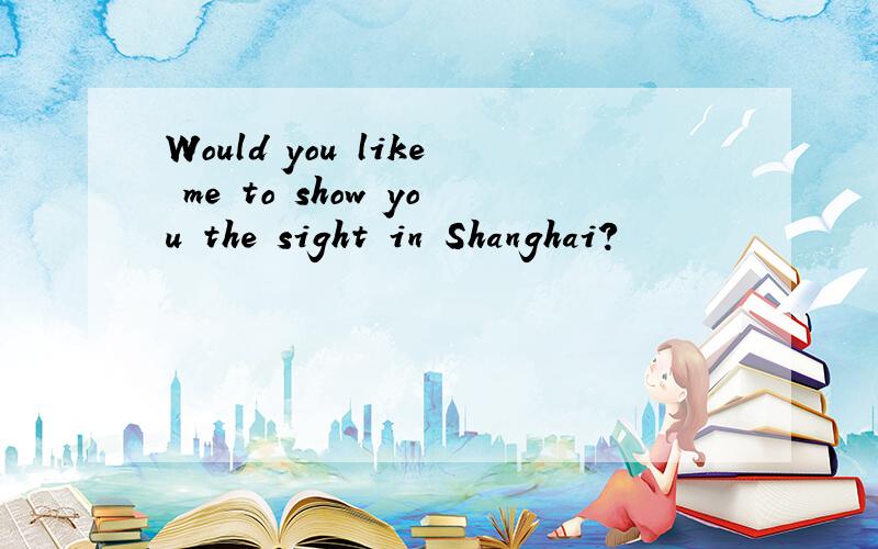 Would you like me to show you the sight in Shanghai?