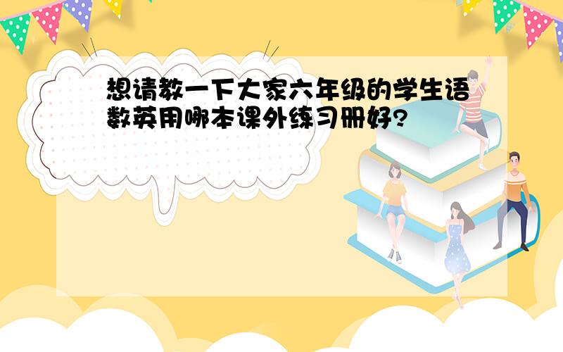 想请教一下大家六年级的学生语数英用哪本课外练习册好?