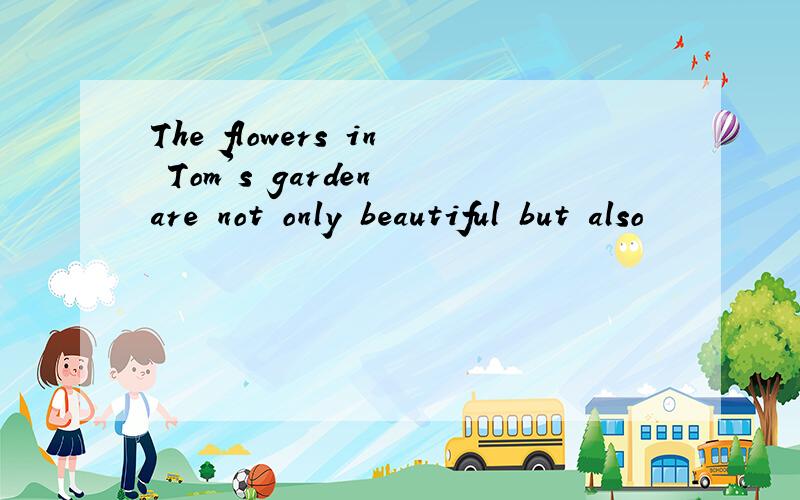 The flowers in Tom's garden are not only beautiful but also