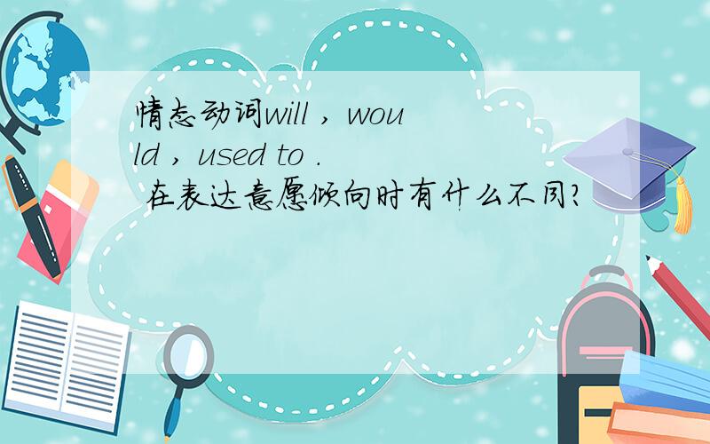 情态动词will , would , used to . 在表达意愿倾向时有什么不同?