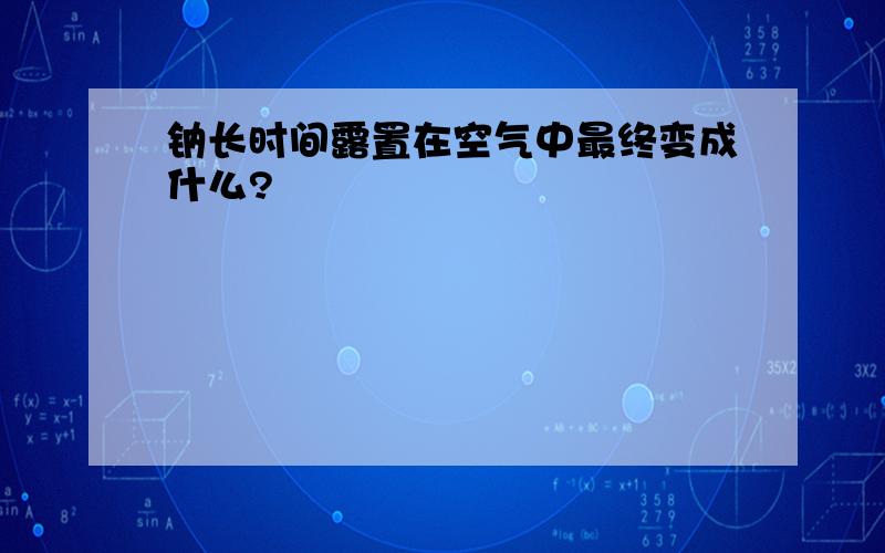 钠长时间露置在空气中最终变成什么?