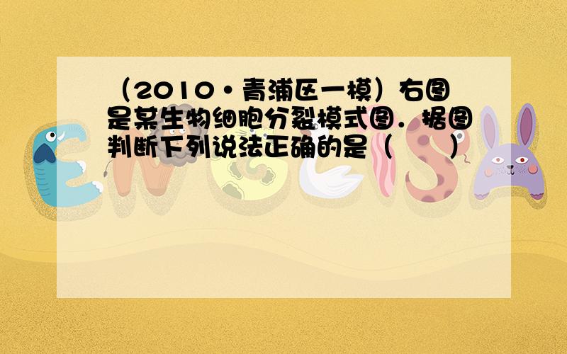 （2010•青浦区一模）右图是某生物细胞分裂模式图．据图判断下列说法正确的是（　　）