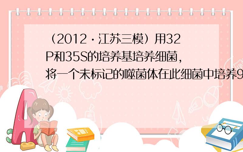 （2012•江苏三模）用32P和35S的培养基培养细菌，将一个未标记的噬菌体在此细菌中培养9小时，经检测共产生了64个子