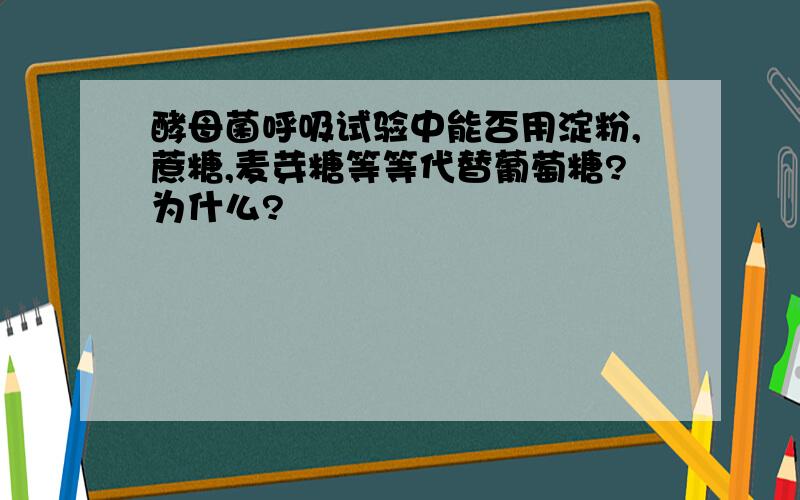 酵母菌呼吸试验中能否用淀粉,蔗糖,麦芽糖等等代替葡萄糖?为什么?