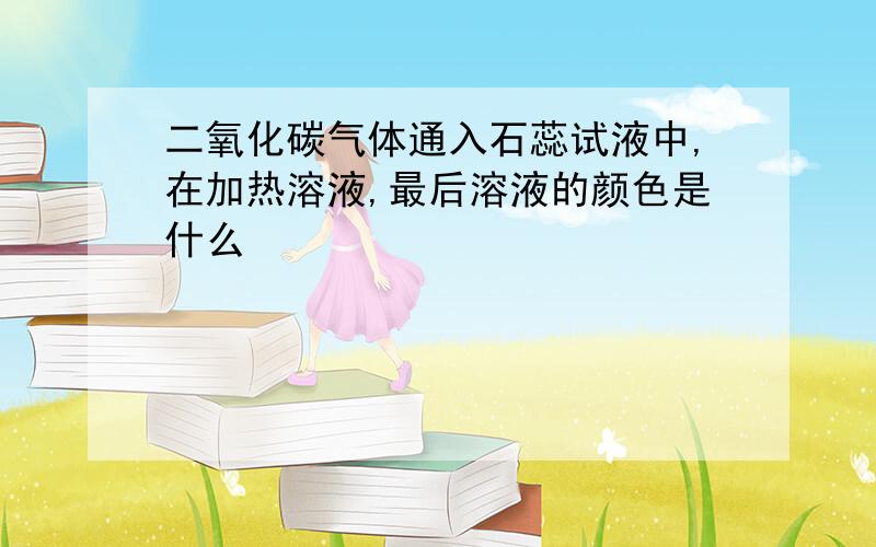 二氧化碳气体通入石蕊试液中,在加热溶液,最后溶液的颜色是什么