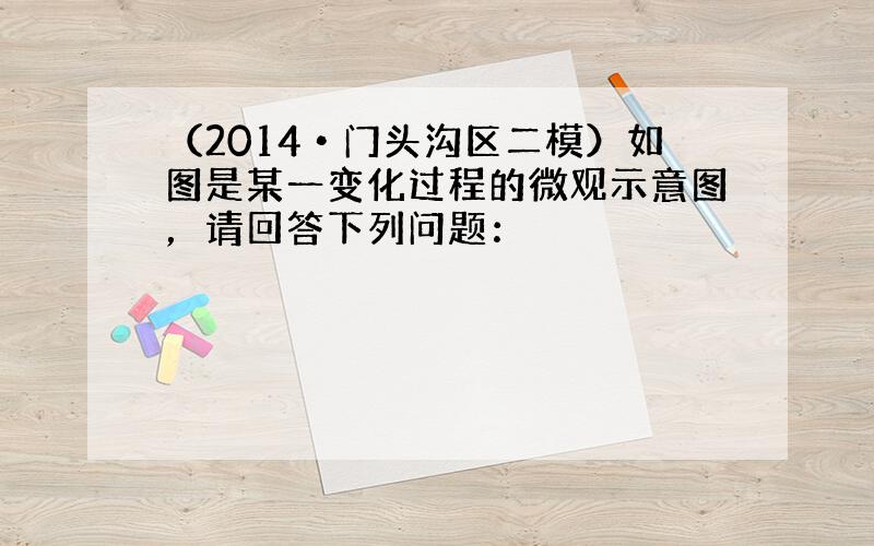 （2014•门头沟区二模）如图是某一变化过程的微观示意图，请回答下列问题：