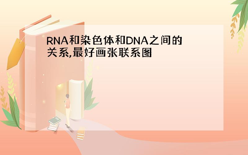 RNA和染色体和DNA之间的关系,最好画张联系图