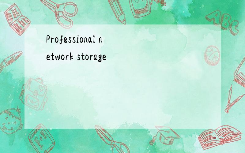 Professional network storage