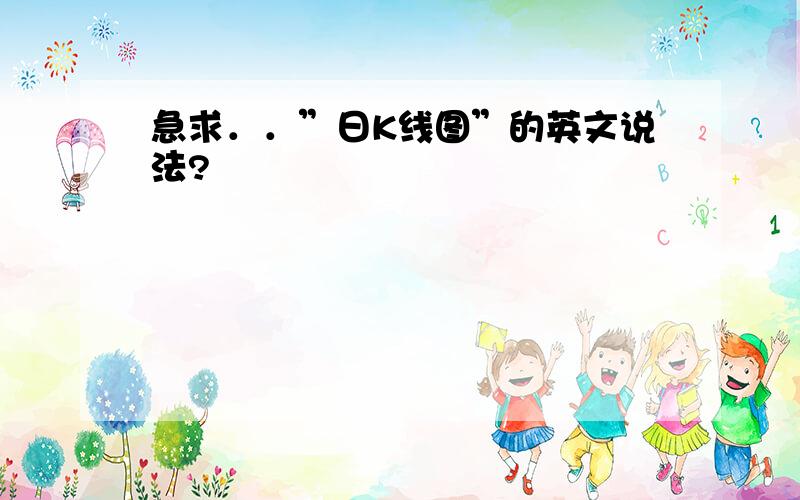 急求．．”日K线图”的英文说法?