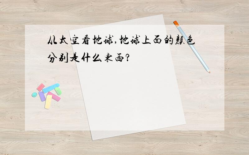 从太空看地球,地球上面的颜色分别是什么东西?