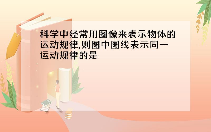 科学中经常用图像来表示物体的运动规律,则图中图线表示同一运动规律的是