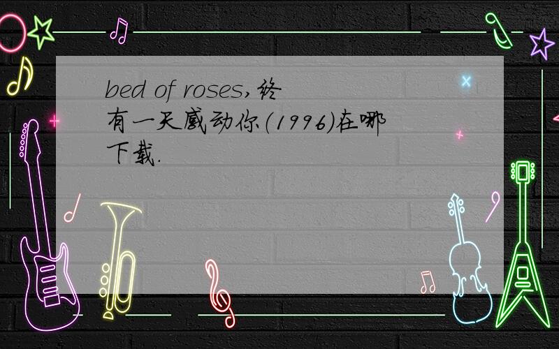 bed of roses,终有一天感动你（1996）在哪下载.