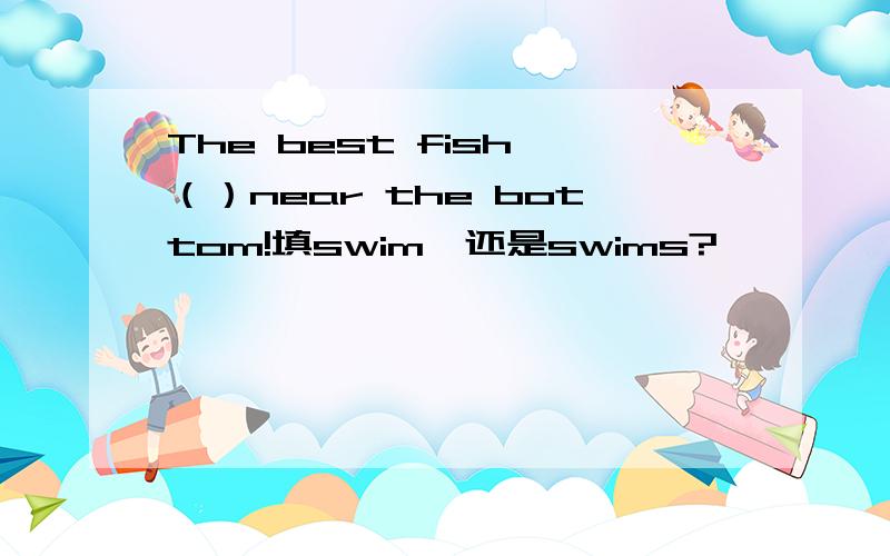 The best fish （）near the bottom!填swim,还是swims?