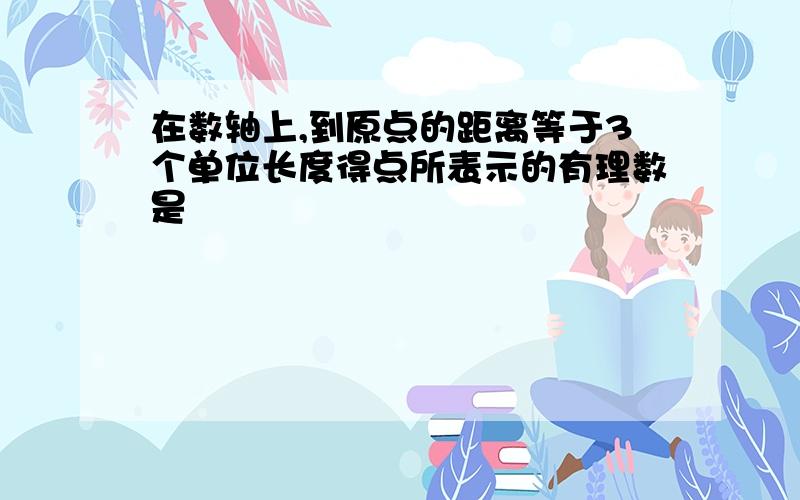 在数轴上,到原点的距离等于3个单位长度得点所表示的有理数是