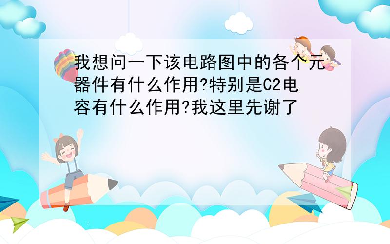 我想问一下该电路图中的各个元器件有什么作用?特别是C2电容有什么作用?我这里先谢了