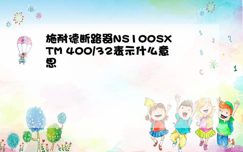 施耐德断路器NS100SX TM 400/32表示什么意思