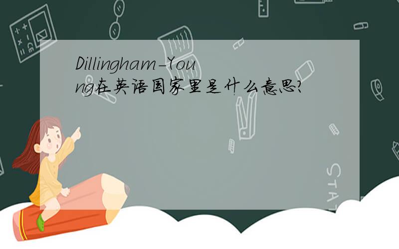 Dillingham-Young在英语国家里是什么意思?