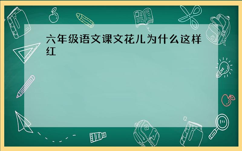 六年级语文课文花儿为什么这样红