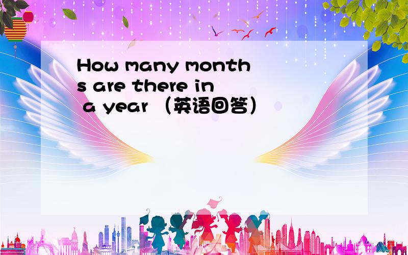 How many months are there in a year （英语回答）