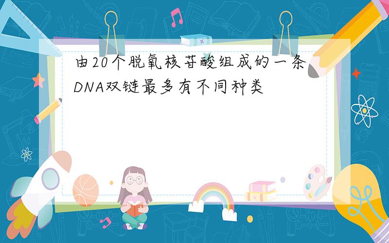 由20个脱氧核苷酸组成的一条DNA双链最多有不同种类