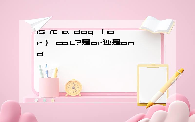 is it a dog （or） cat?是or还是and