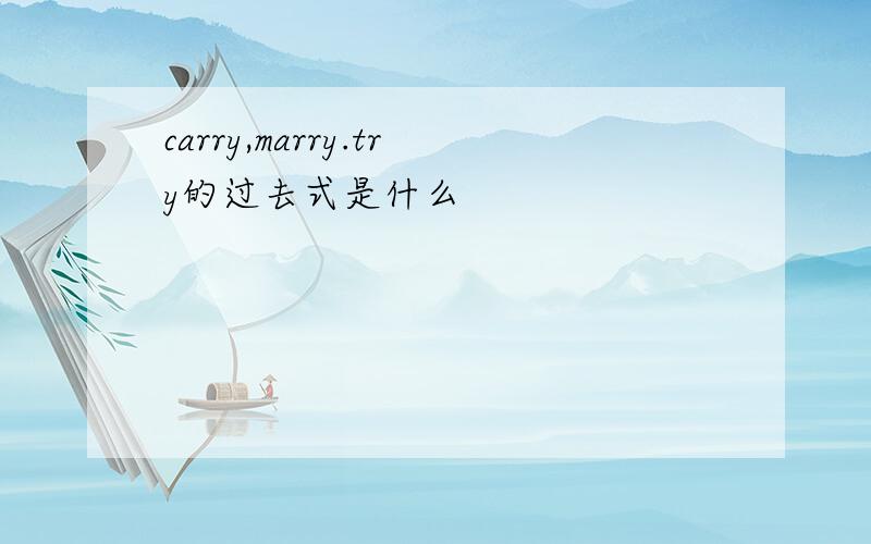 carry,marry.try的过去式是什么