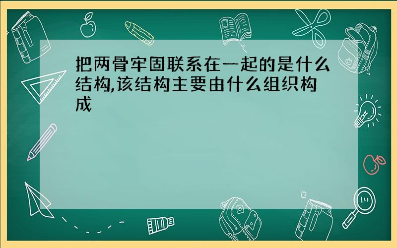 把两骨牢固联系在一起的是什么结构,该结构主要由什么组织构成