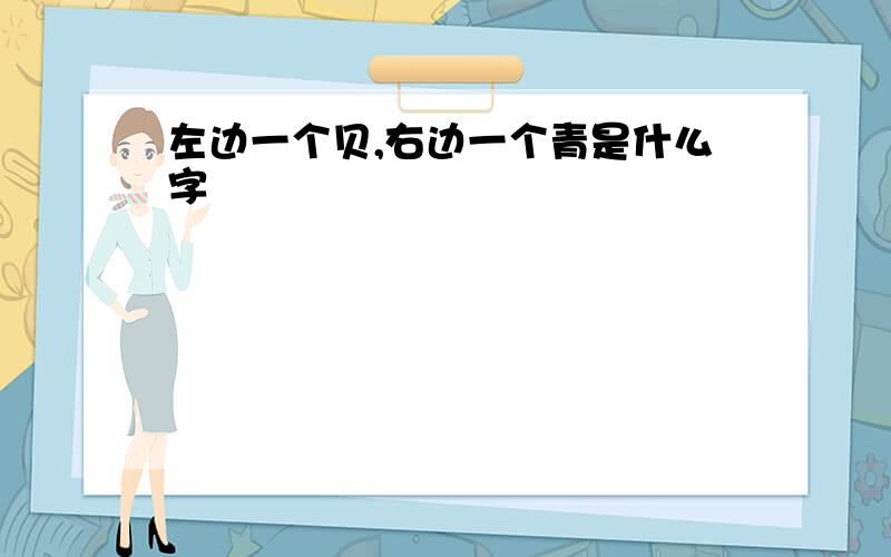 左边一个贝,右边一个青是什么字