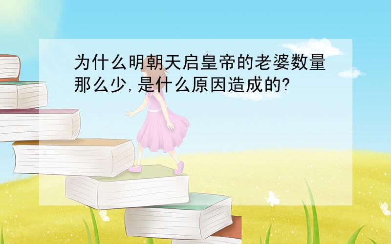 为什么明朝天启皇帝的老婆数量那么少,是什么原因造成的?