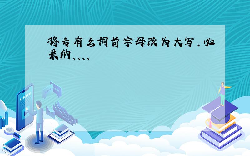 将专有名词首字母改为大写,必采纳、、、、