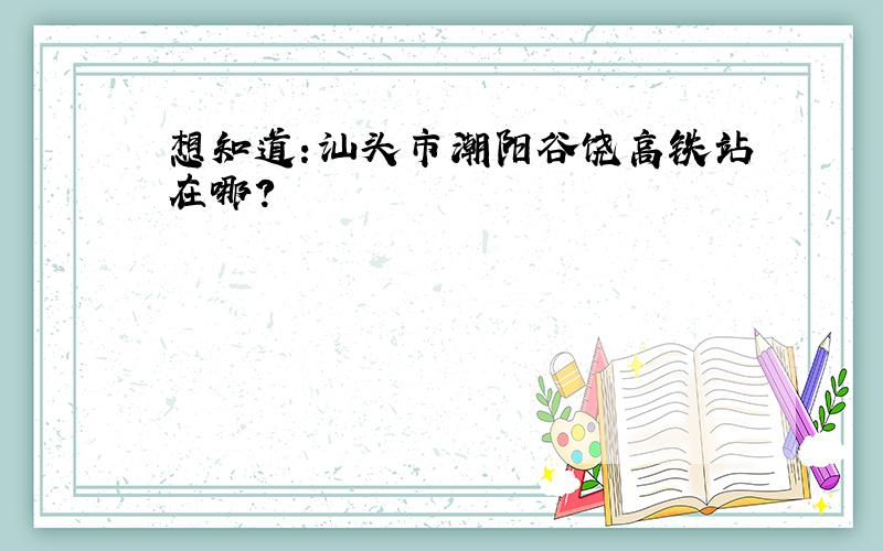 想知道:汕头市潮阳谷饶高铁站在哪?