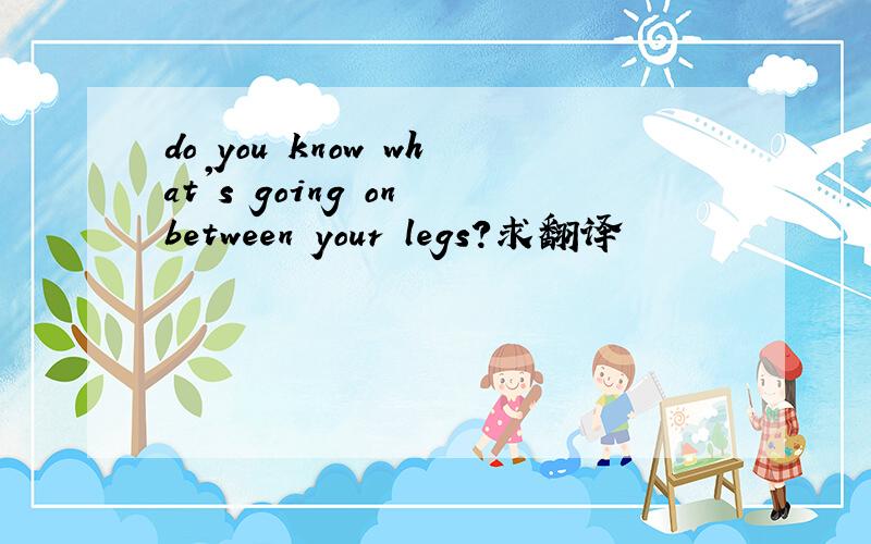 do you know what's going on between your legs?求翻译