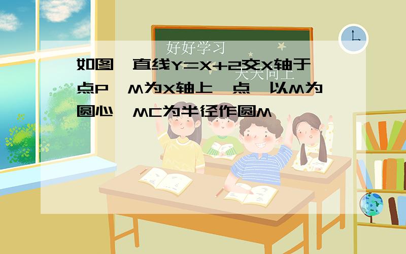 如图,直线Y=X+2交X轴于点P,M为X轴上一点,以M为圆心,MC为半径作圆M