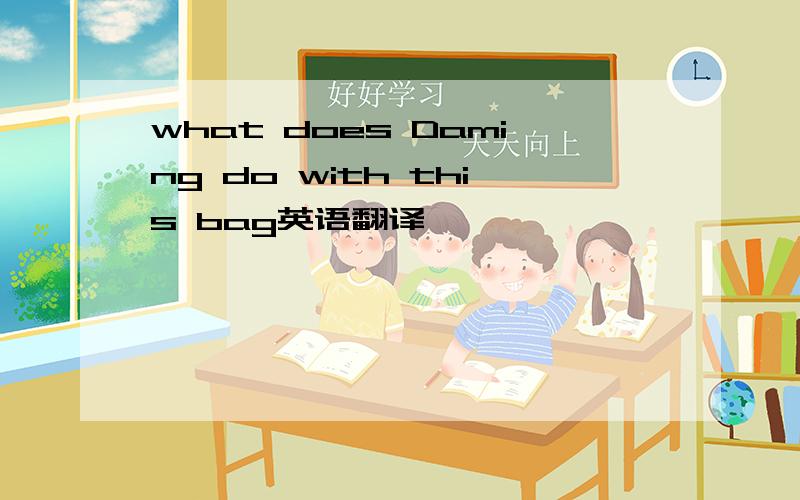 what does Daming do with this bag英语翻译