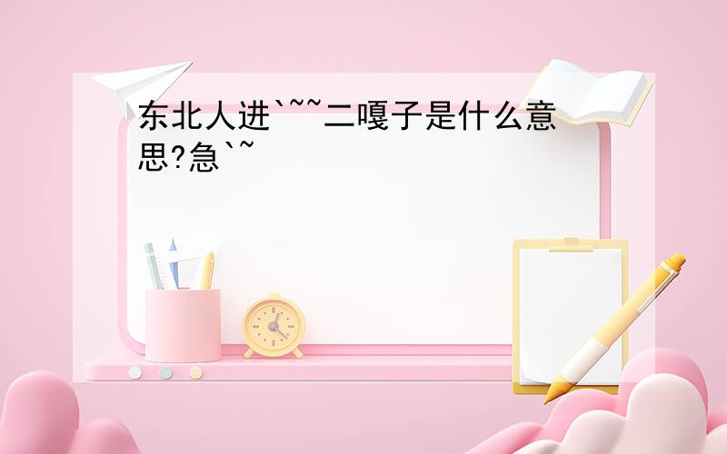 东北人进`~~二嘎子是什么意思?急`~