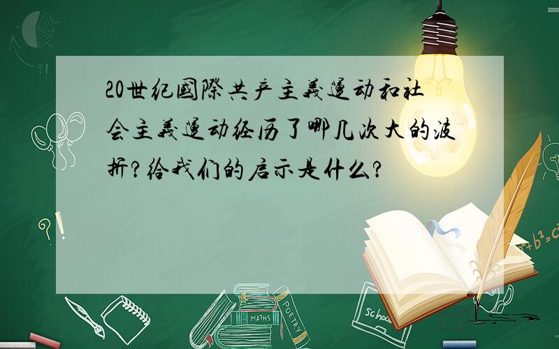 20世纪国际共产主义运动和社会主义运动经历了哪几次大的波折?给我们的启示是什么?