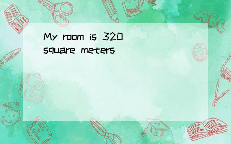 My room is 320square meters