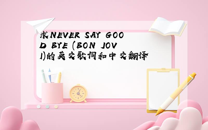 求NEVER SAY GOOD BYE (BON JOVI)的英文歌词和中文翻译