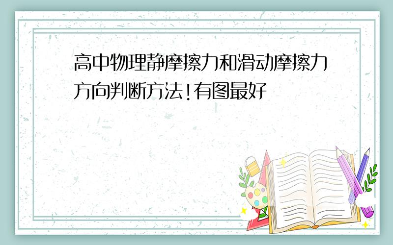 高中物理静摩擦力和滑动摩擦力方向判断方法!有图最好